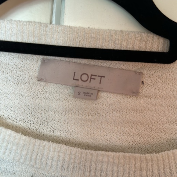 Loft cream and black striped sweater. Size small. Like new condition! - Picture 2 of 3